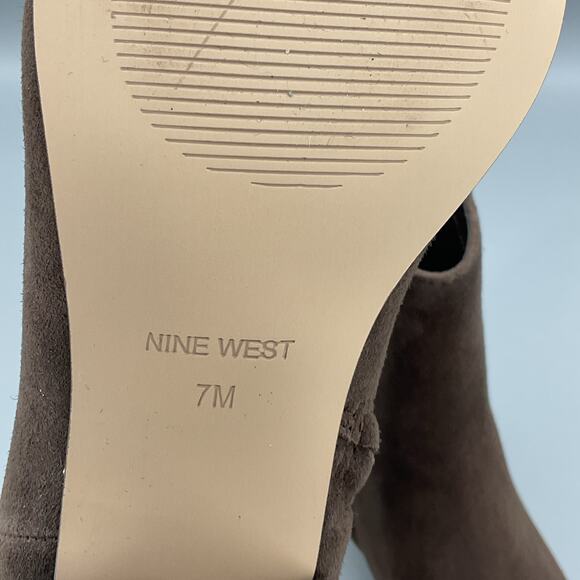 NEW Nine West Women Maribu Pointy Toe Dress Ankle Boot Brown Size 7M - Picture 5 of 10